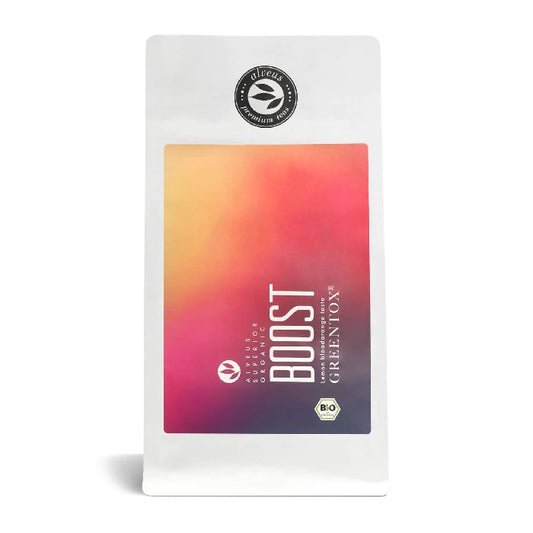 Alveus Boost Økologisk grøn te, 100g - Citron og Blodappelsinsmag  