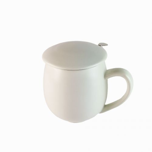 Hvid Haiku Krus m. låg (500 ml)